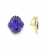Oorclips blauw met fonkelende steentjes