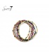 Armband multicolor kralen met goudkleurige accenten