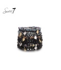 Armband zwart meer laagse kralen armband 