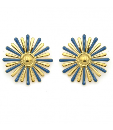 boucles-d-oreilles-clip 23972-yoruba-boucle-d-oreille-clip-acier-turquoise