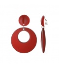 Oorclips in 2 verschillende kleuren rood