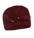 Gebreide rode muts met strik