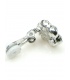 Heldere strass steentjes (Swarovski) oorclips