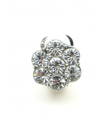 Heldere strass steentjes (Swarovski) oorclips